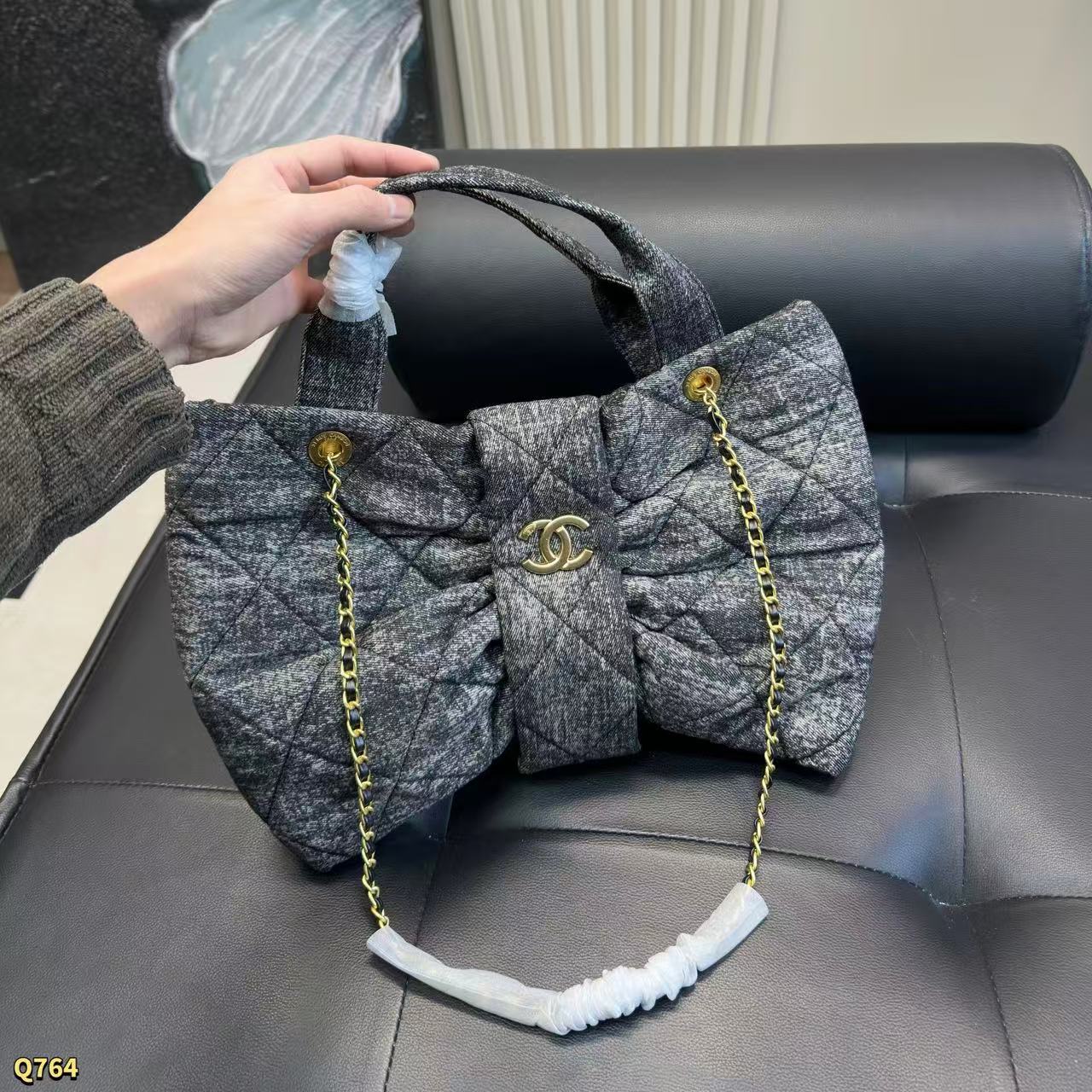 CHANE1 ボウチェーンハンドバッグ【50％割引+送料無料】