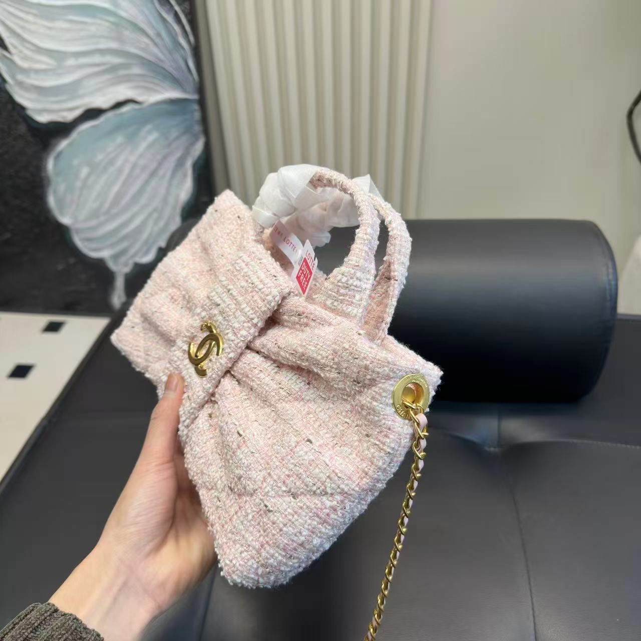 CHANE1 ボウウールチェーンバッグ【50％割引+送料無料】