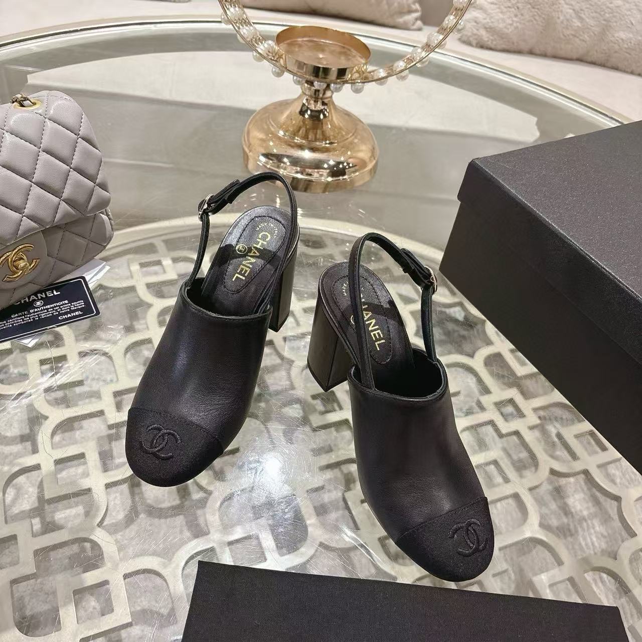 CHANE1 高品質ダブルCハイヒール【50％割引+送料無料】