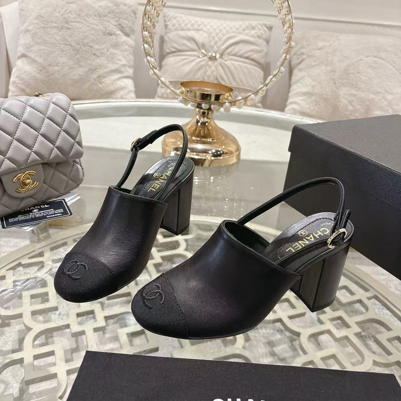 CHANE1 高品質ダブルCハイヒール【50%割引+送料無料】