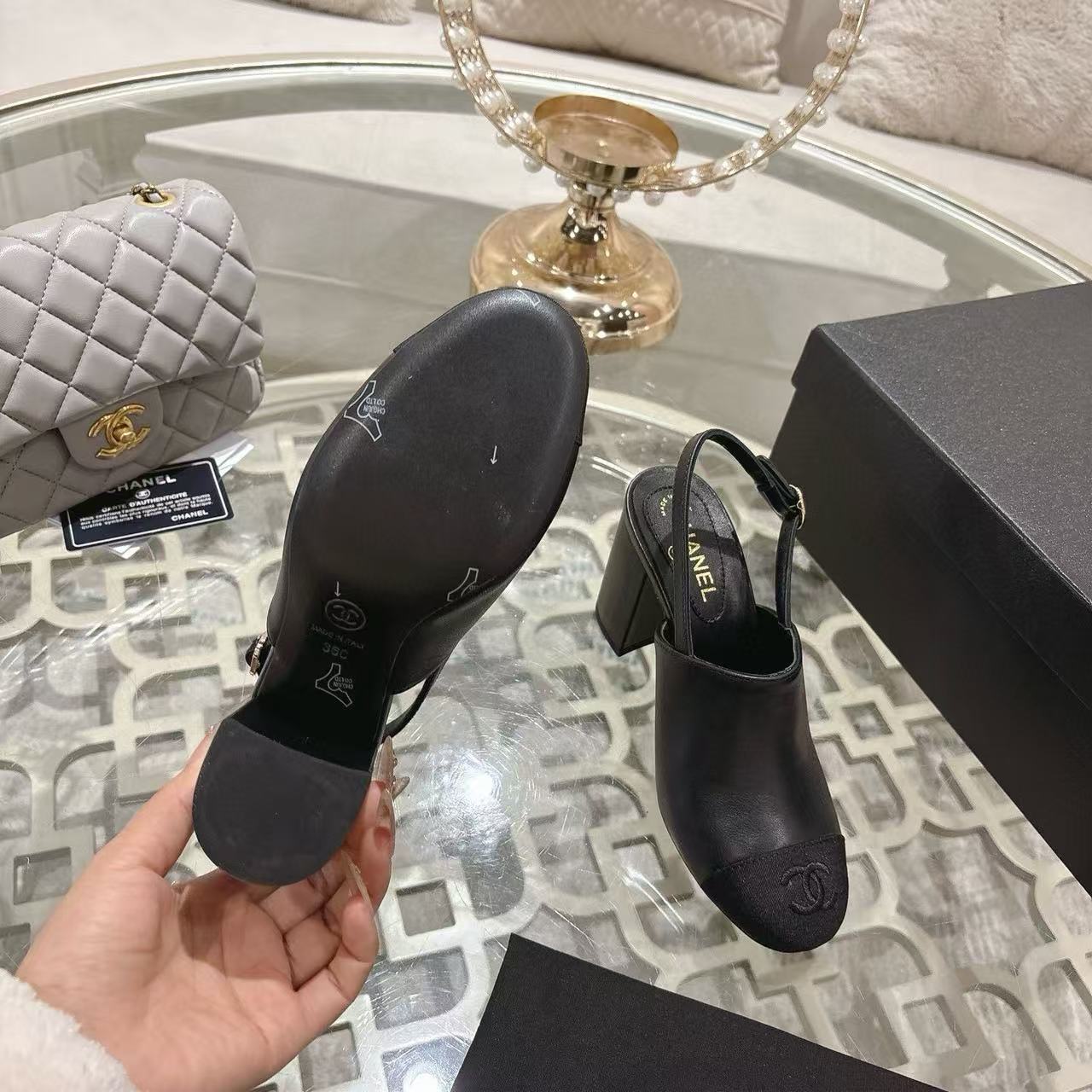 CHANE1 高品質ダブルCハイヒール【50%割引+送料無料】