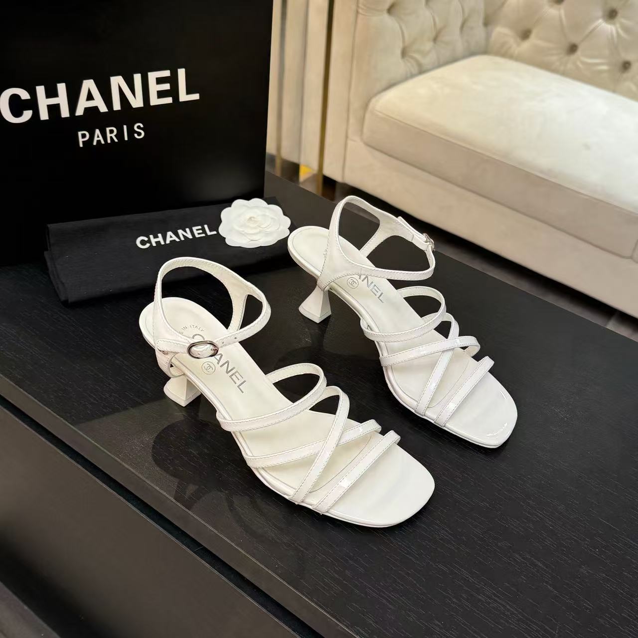 CHANE1 高品質ダブルCハイヒールサンダル【50％割引+送料無料】