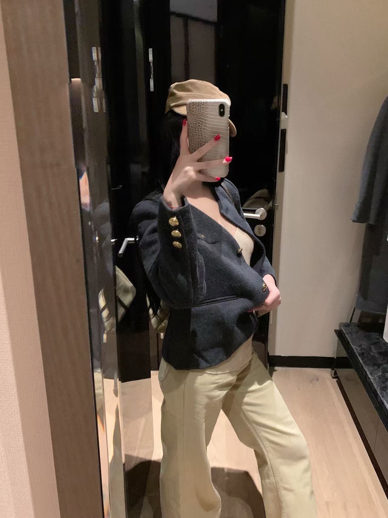 CEL1NEメタルボタン両面カシミヤコート【50％割引+送料無料】