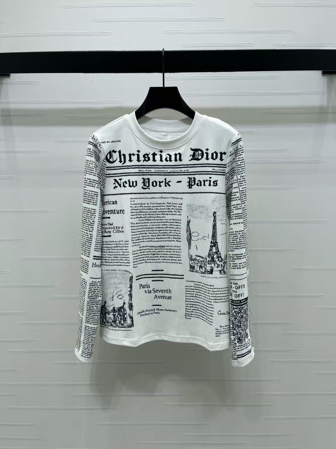 DIOR ニュースペーパーレターTシャツ【50％割引+送料無料】