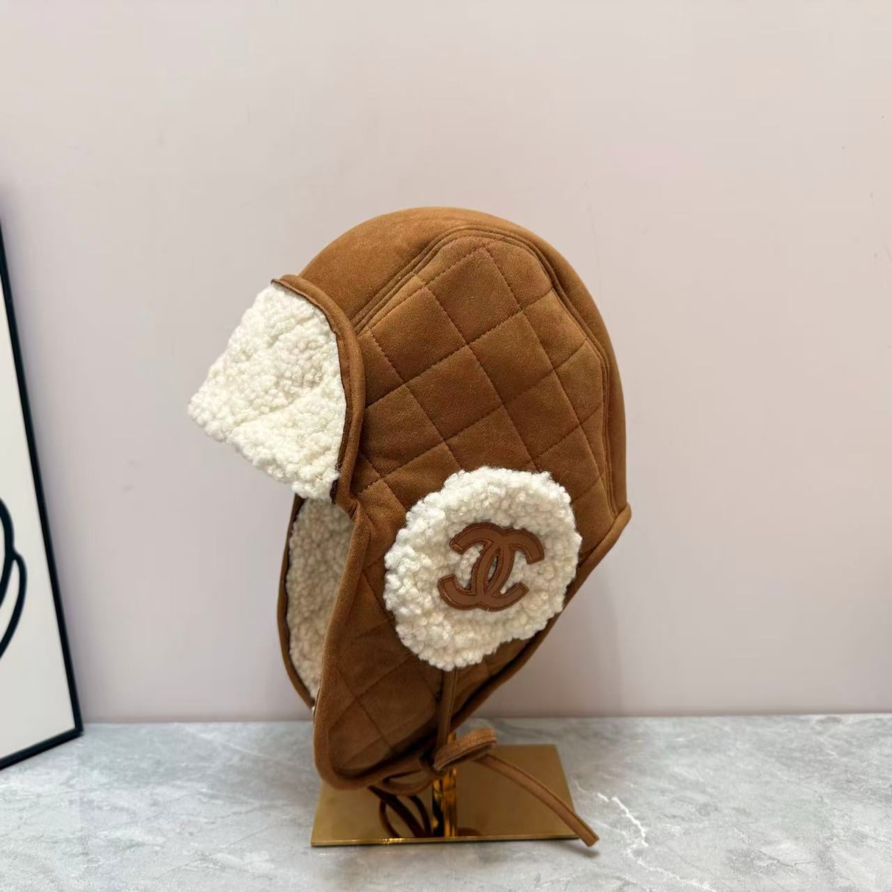 CHANE1 ダブルC ウール イヤーフラップキャップ【50％割引+送料無料】