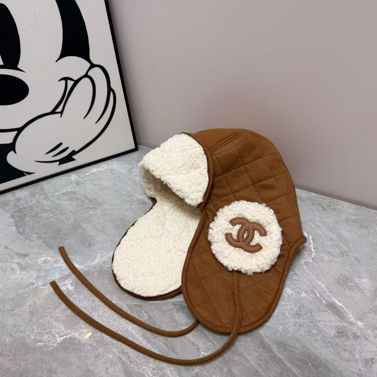 CHANE1 ダブルC ウール イヤーフラップキャップ【50％割引+送料無料】