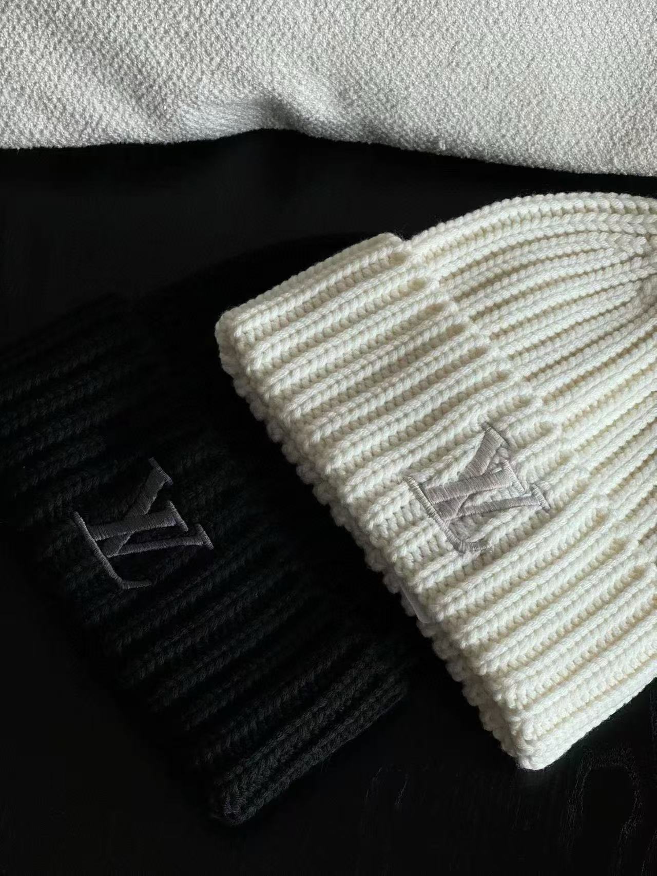 LV刺繍ロゴウールハット【50％割引+送料無料】