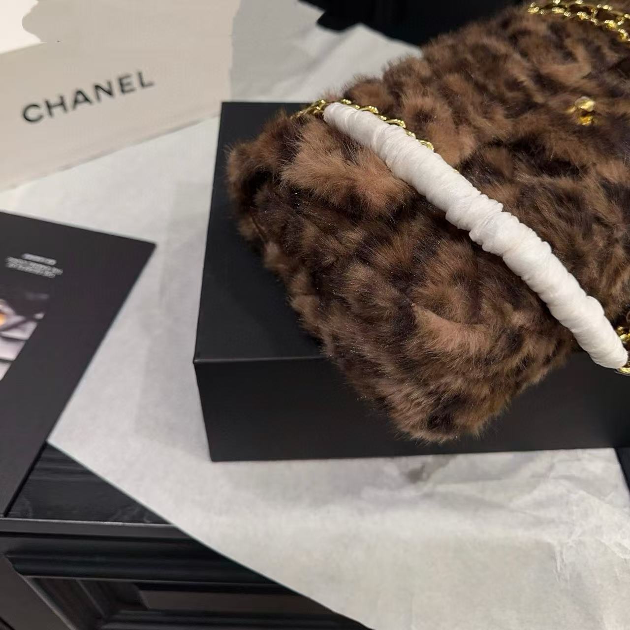 CHANE1 ミンクファーチェーンショルダー/クロスボディバッグ【50％割引+送料無料】