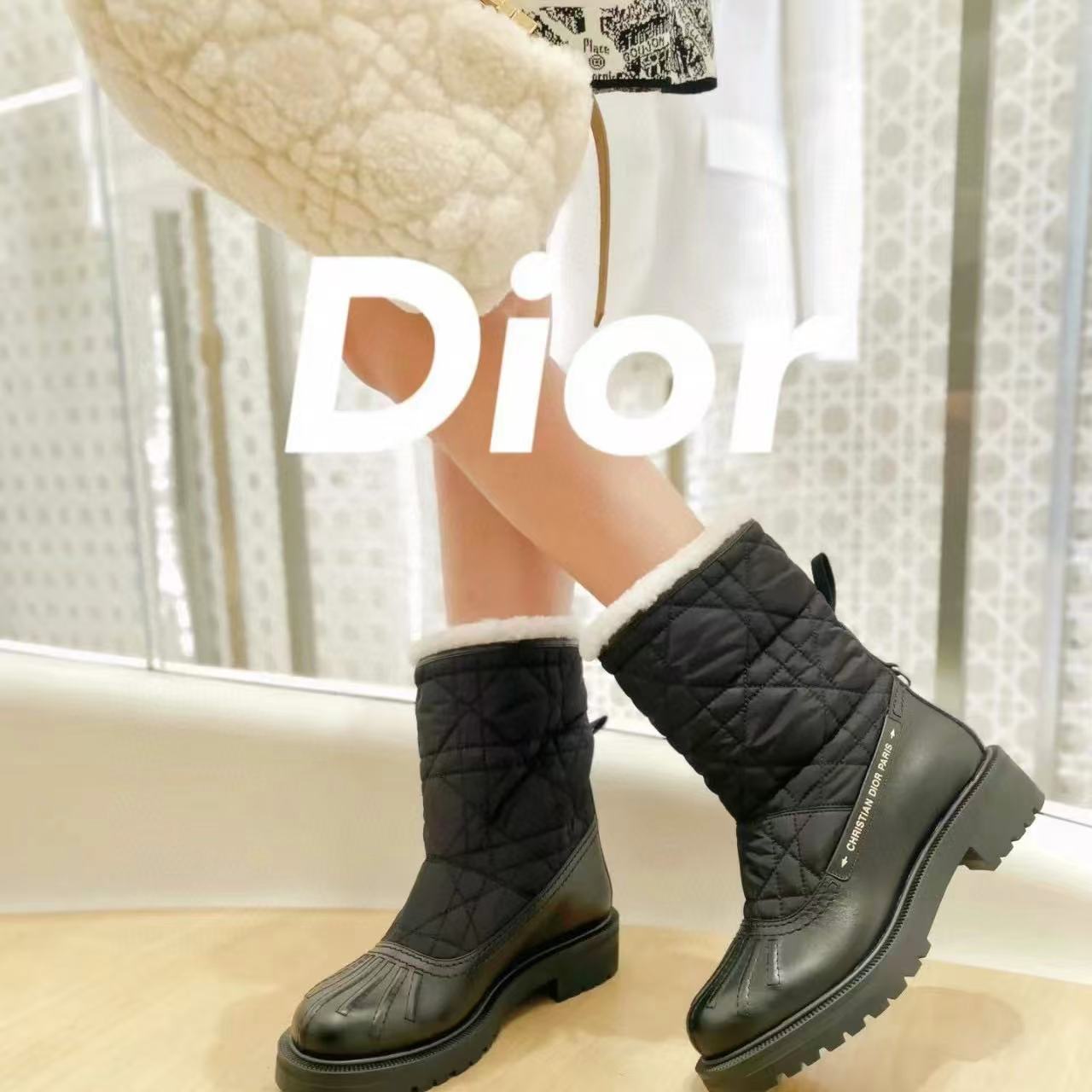 DIOR 高品質ウール スノーブーツ【50％割引+送料無料】
