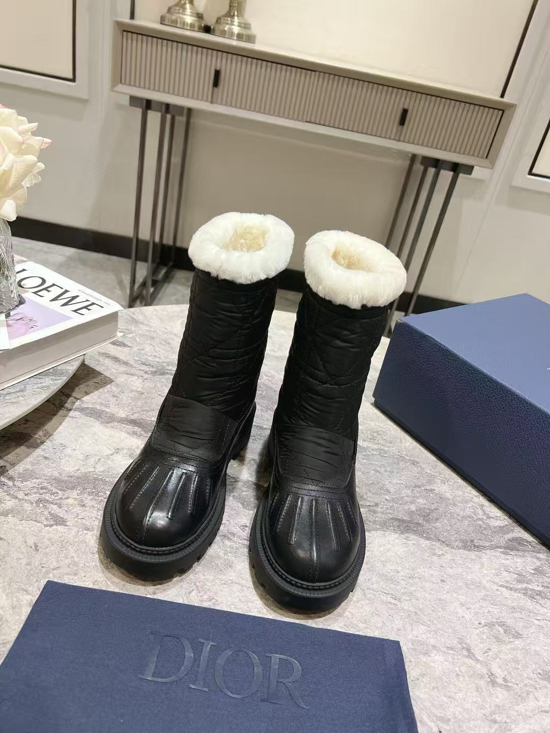 DIOR 高品質ウール スノーブーツ【50％割引+送料無料】