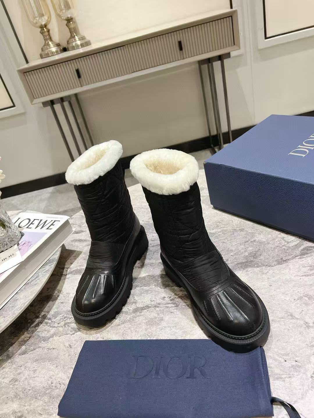 DIOR 高品質ウール スノーブーツ【50％割引+送料無料】