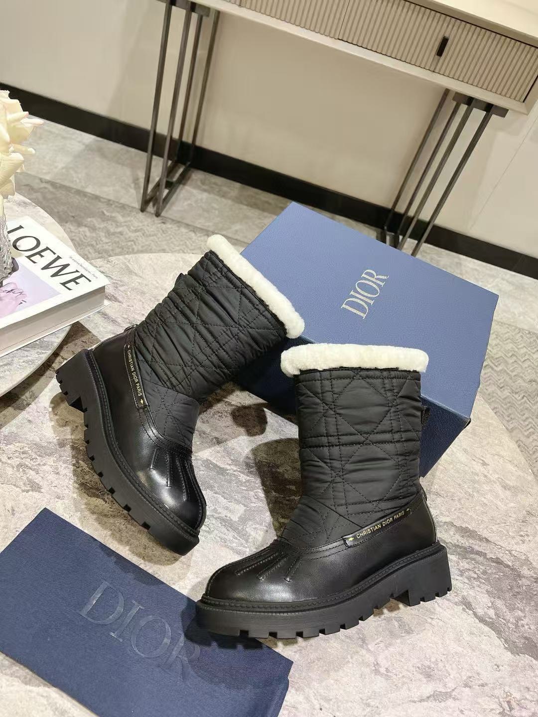 DIOR 高品質ウール スノーブーツ【50％割引+送料無料】
