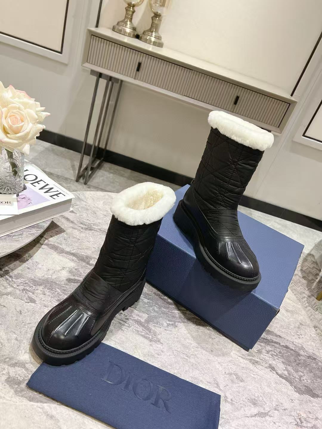 DIOR 高品質ウール スノーブーツ【50％割引+送料無料】