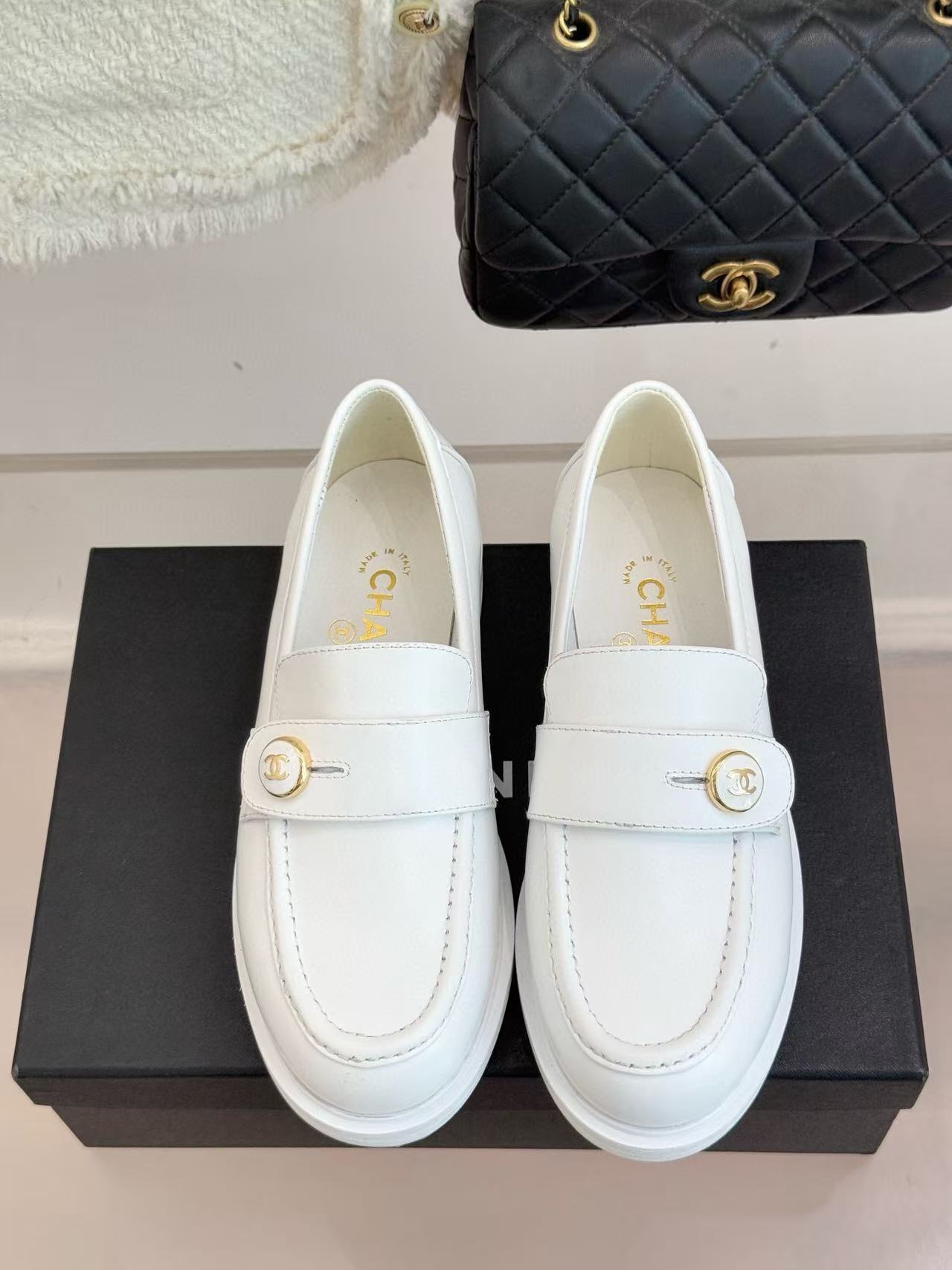 CHANE1 高品質シンプルダブルCレザーフラットシューズ【50％割引+送料無料】