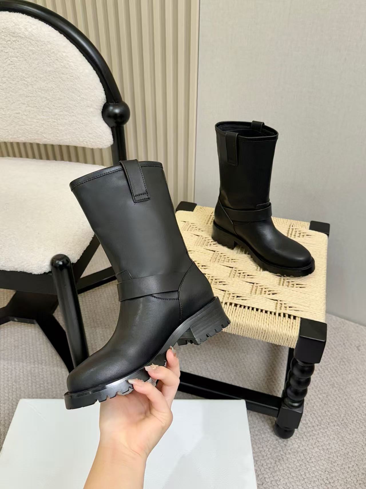 DIOR 高品質シンプル牛革アンクルブーツ【50％割引+送料無料】