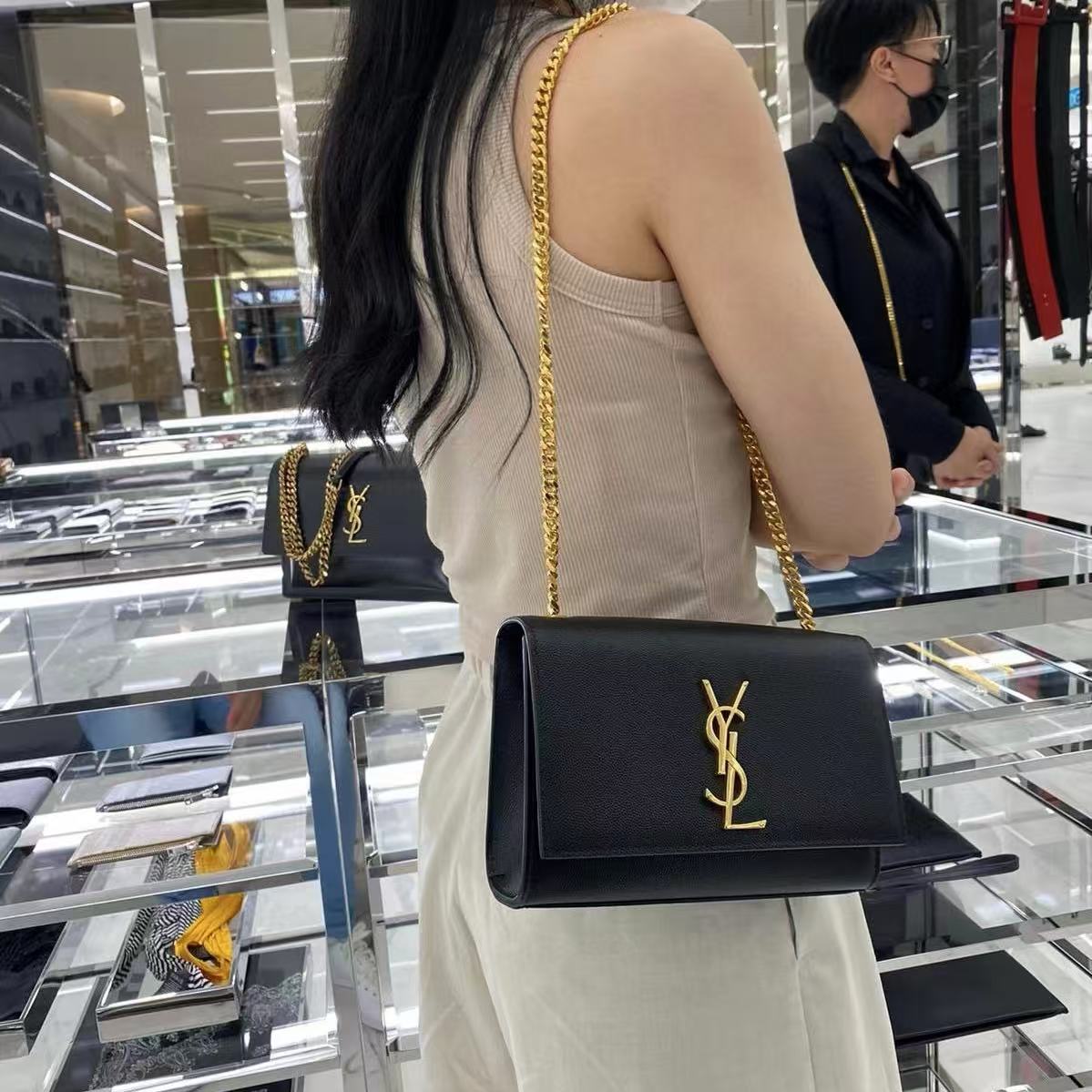 YSL チェーンショルダー/クロスボディバッグ【50％割引+送料無料】