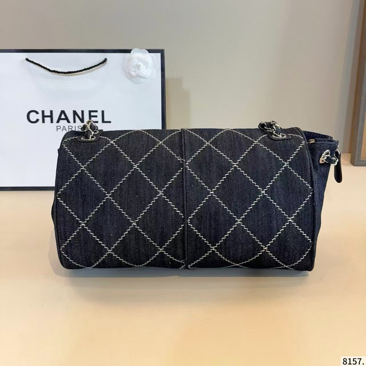 CHANE1 高品質チェック柄デニムチェーンショルダーバッグ【50%割引+送料無料】