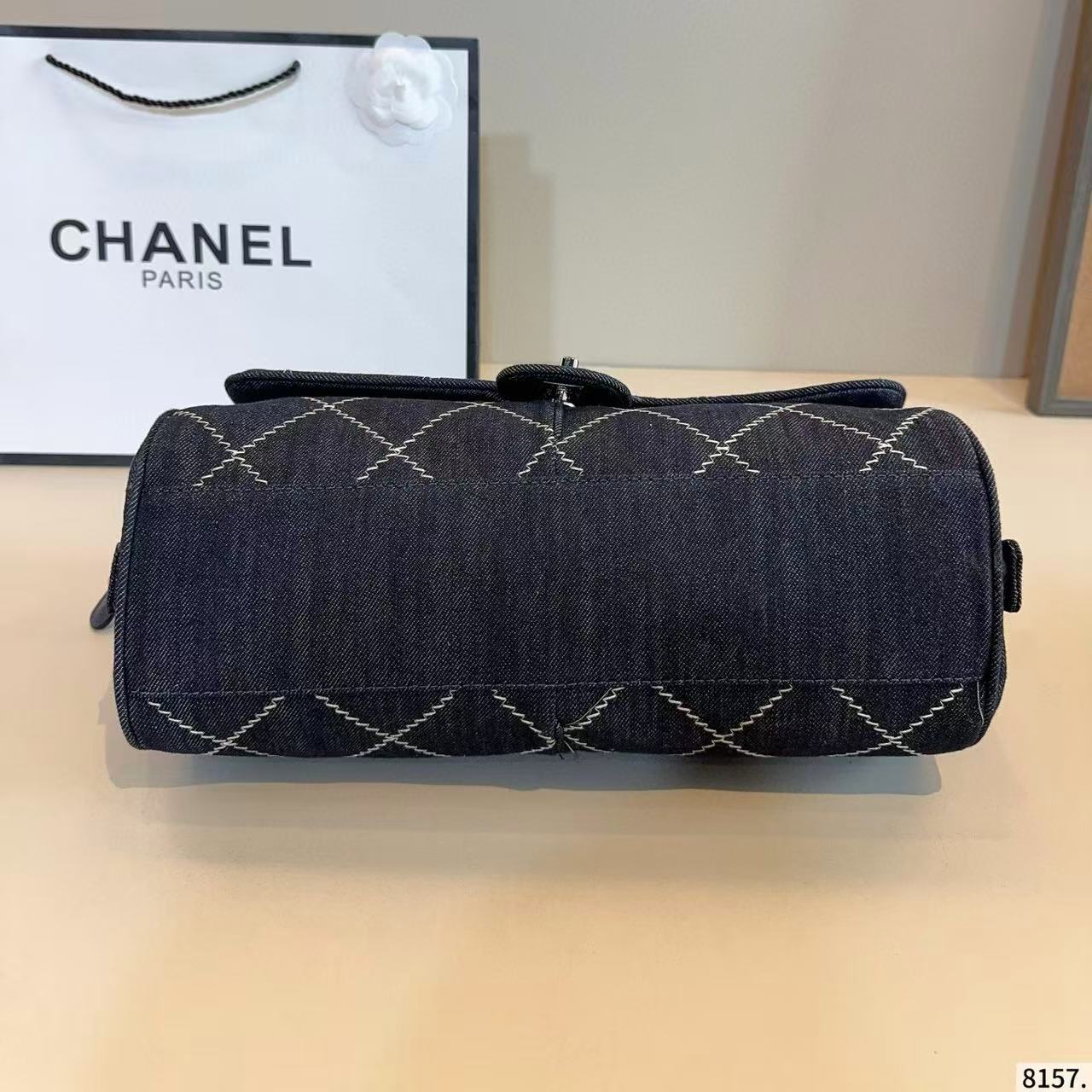 CHANE1 高品質チェック柄デニムチェーンショルダーバッグ【50%割引+送料無料】