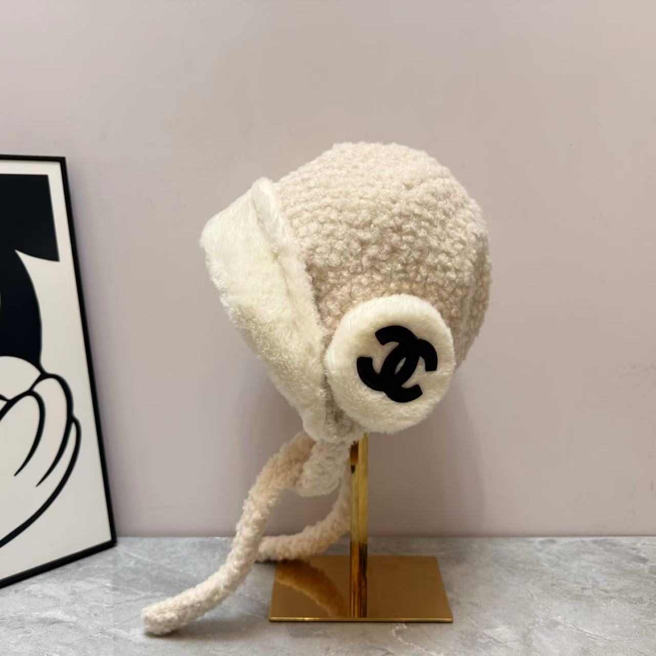 CHANE1 ダブルC ウール イヤーフラップキャップ【50％割引+送料無料】