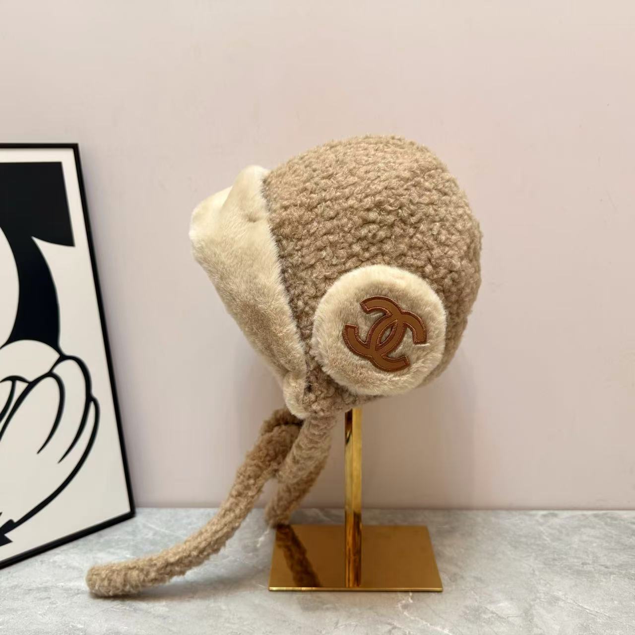 CHANE1 ダブルC ウール イヤーフラップキャップ【50％割引+送料無料】