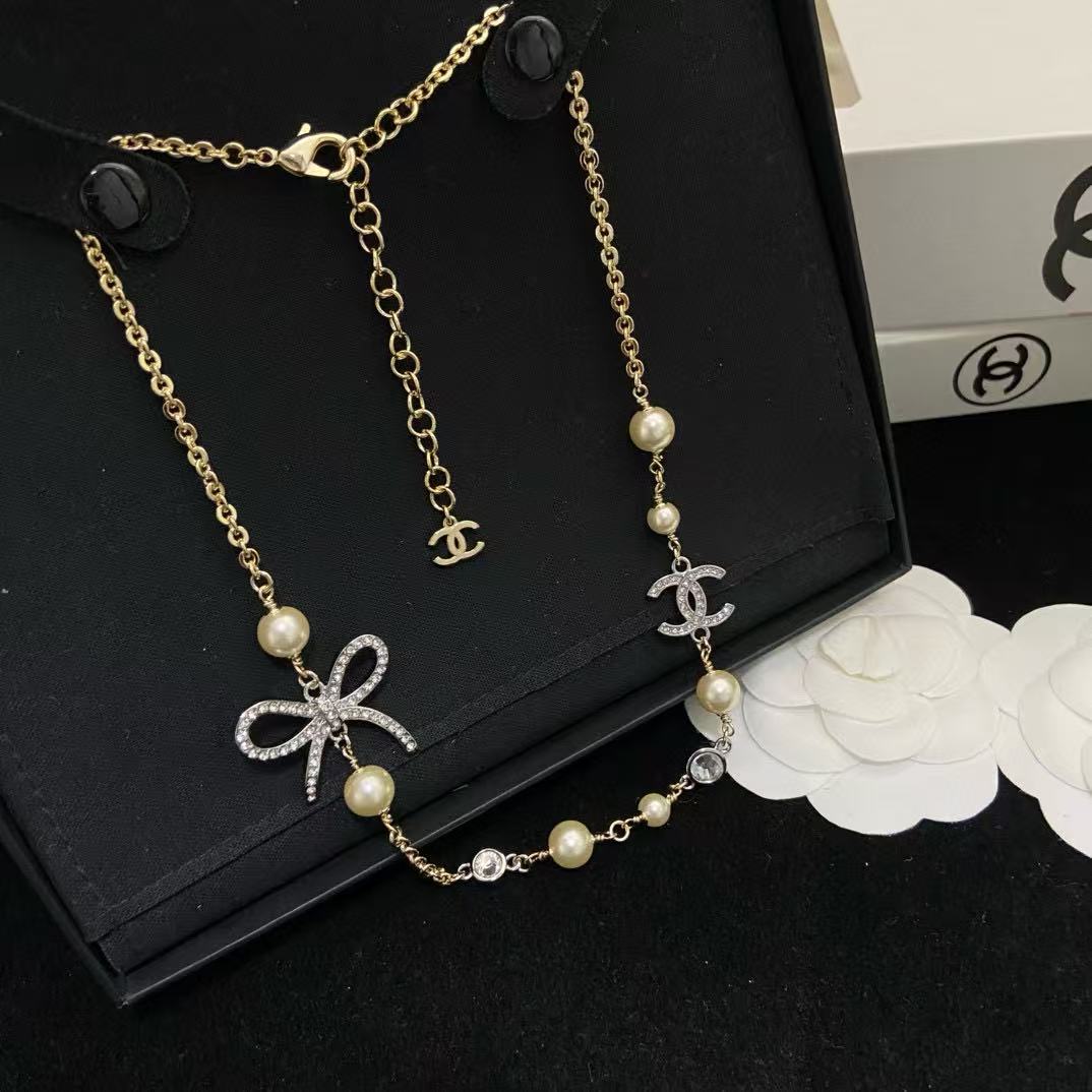 CHANE1 ボウパールネックレス【50%割引+送料無料】
