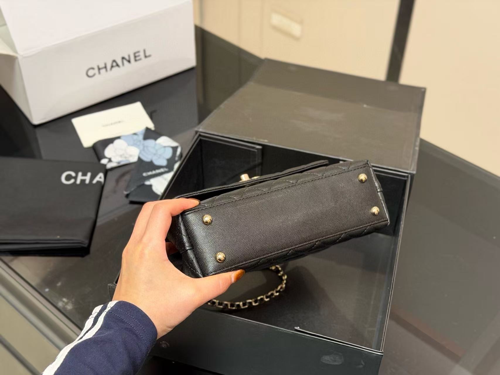 CHANE1 チェーンカラーブロックハンドバッグ【50％割引+送料無料】