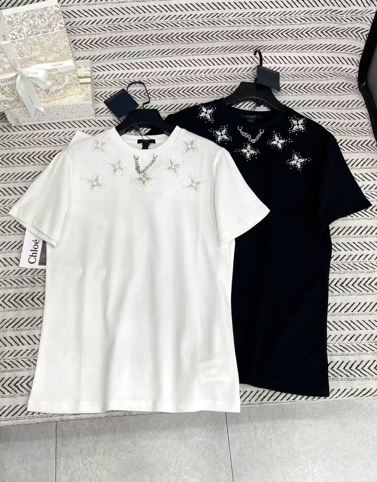 LV五芒星刺繍スパンコールTシャツ【50％割引+送料無料】