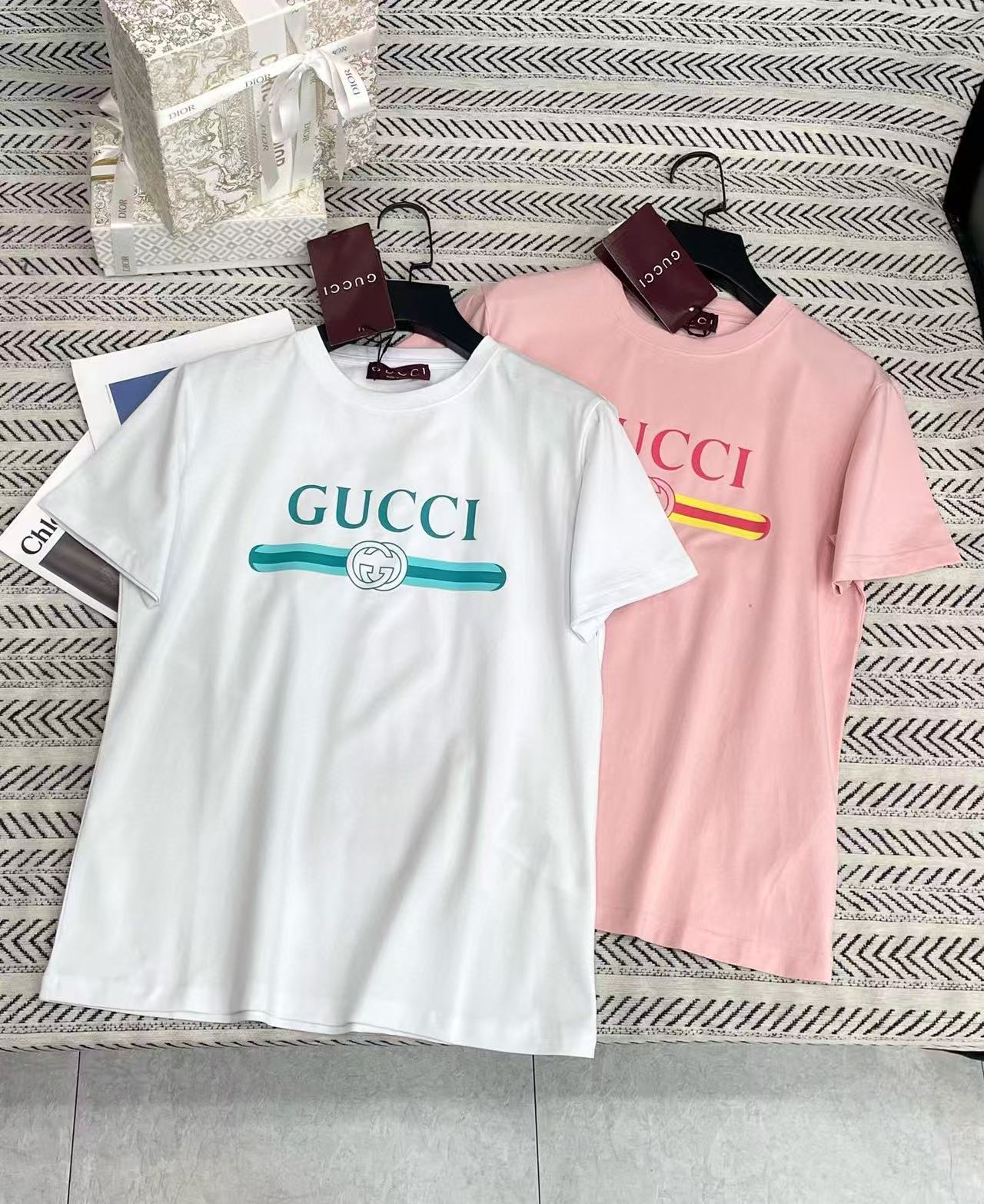 GUCC1 クラシックレタープリントTシャツ【50％割引+送料無料】