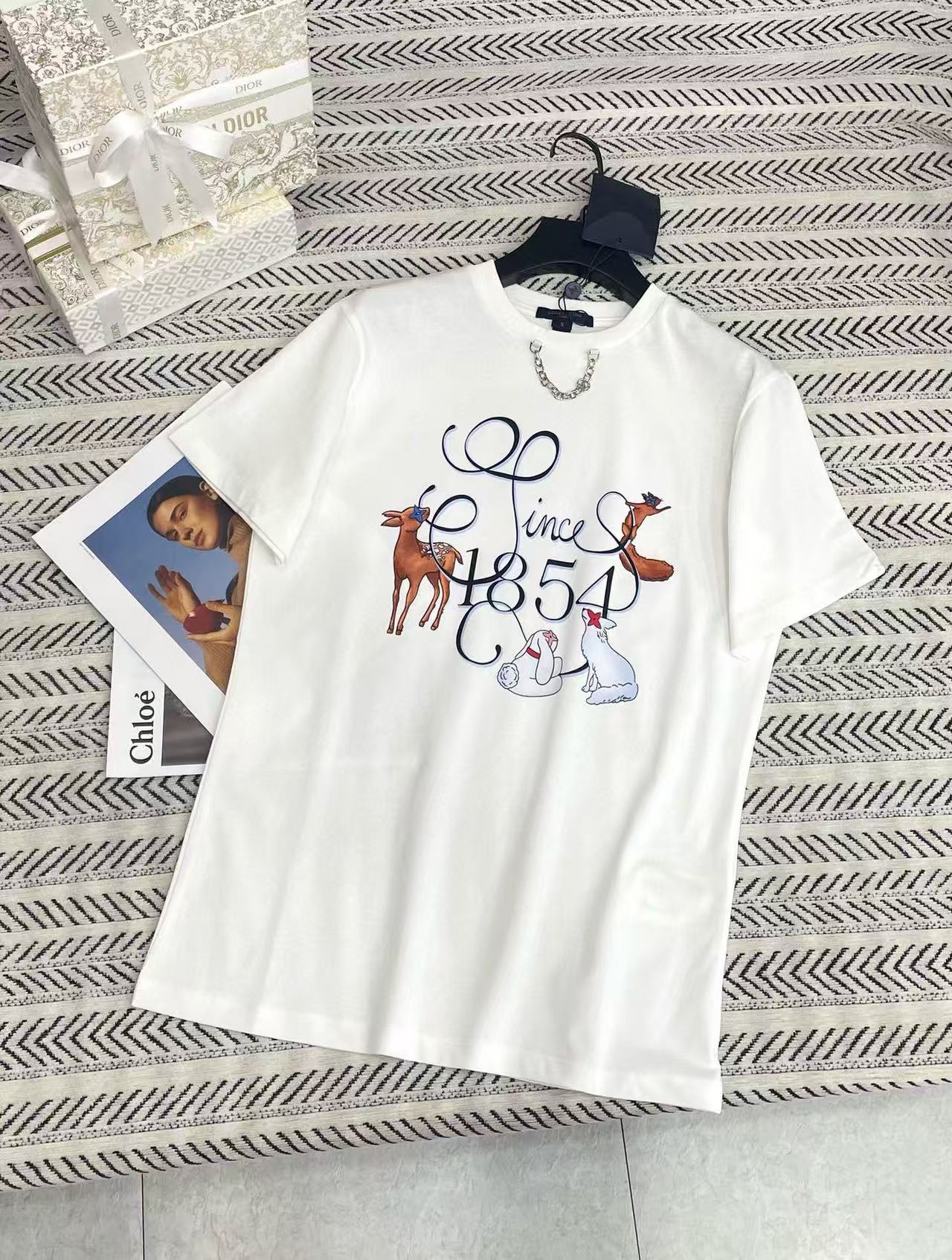 LVチェーン 漫画鹿Tシャツ【50％割引+送料無料】