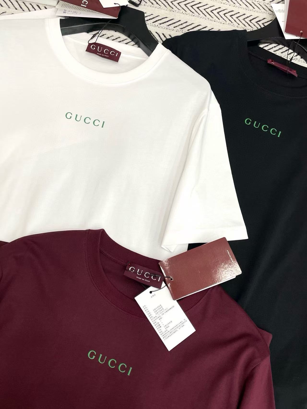 GUCC1 シンプルレターTシャツ【50％割引+送料無料】
