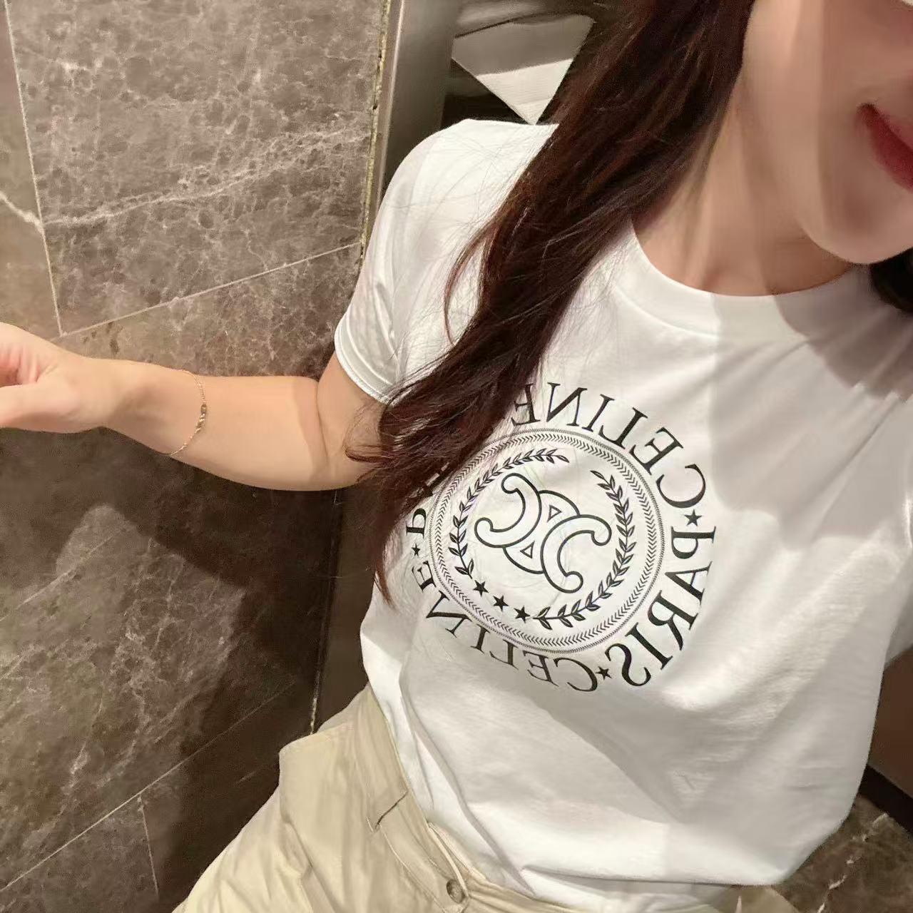 CEL1NE 凱旋門レターTシャツ【50％割引+送料無料】