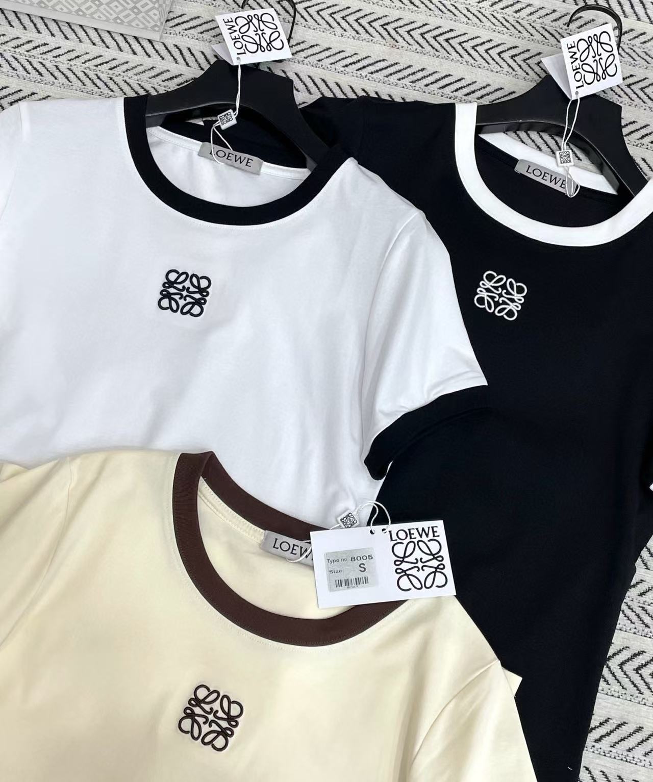 L0WEW 刺繍ロゴ カラーブロック Tシャツ【50%割引+送料無料】