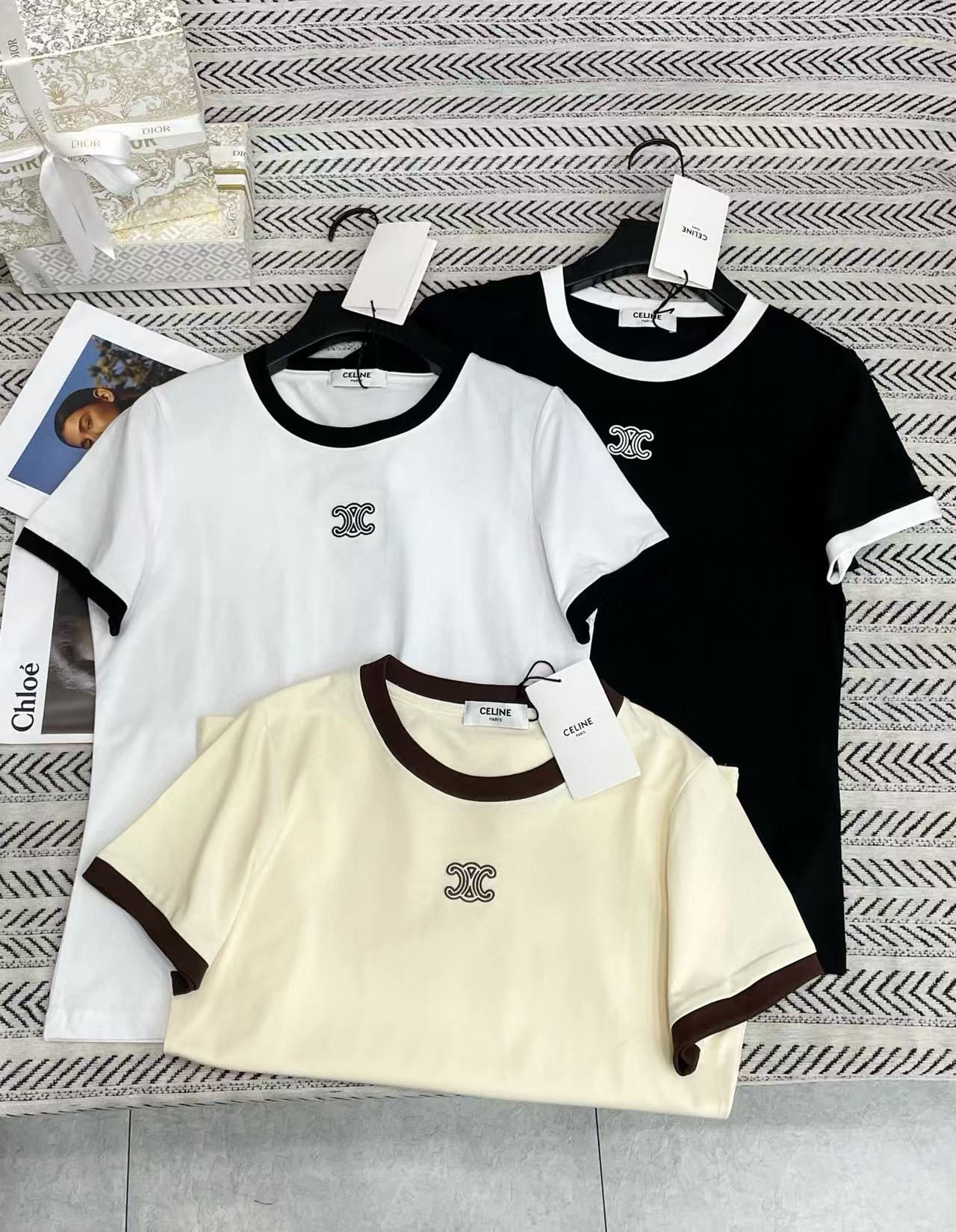 CEL1NE 凱旋門刺繍ロゴTシャツ【50％割引+送料無料】
