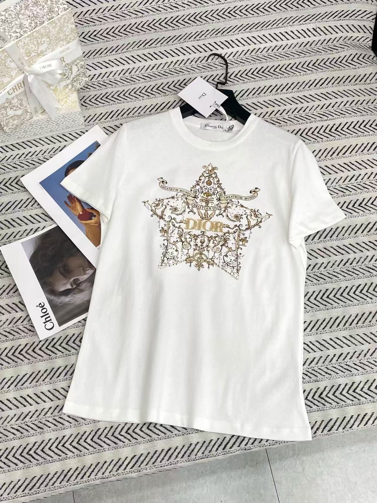 DIOR 五芒星プリントTシャツ【50％割引+送料無料】