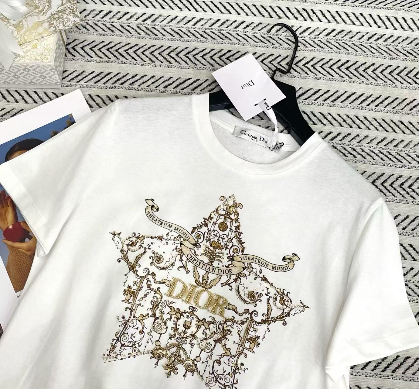 DIOR 五芒星プリントTシャツ【50%割引+送料無料】