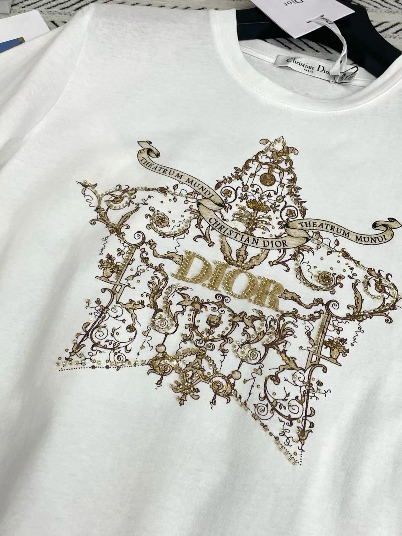 DIOR 五芒星プリントTシャツ【50%割引+送料無料】