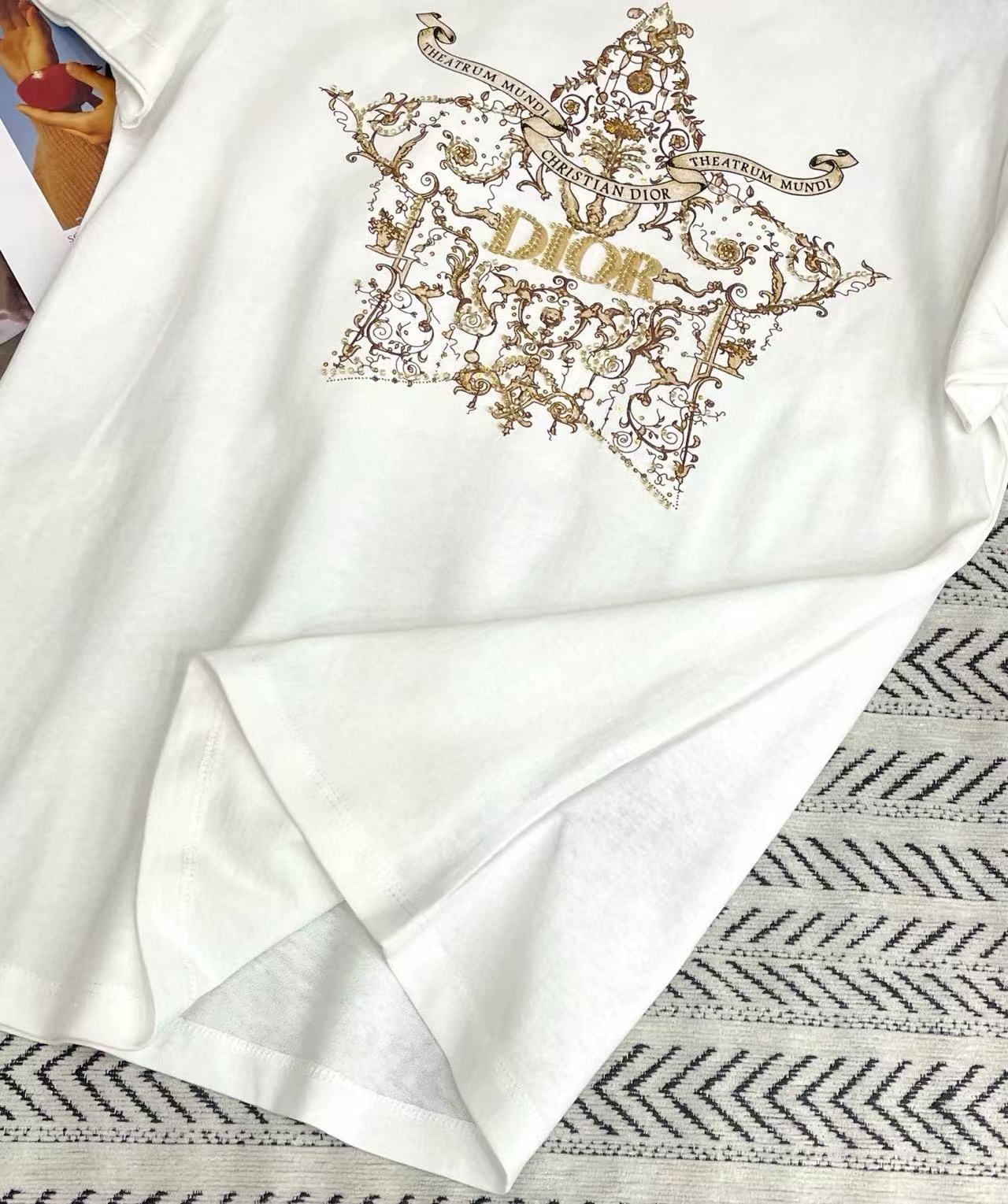 DIOR 五芒星プリントTシャツ【50%割引+送料無料】