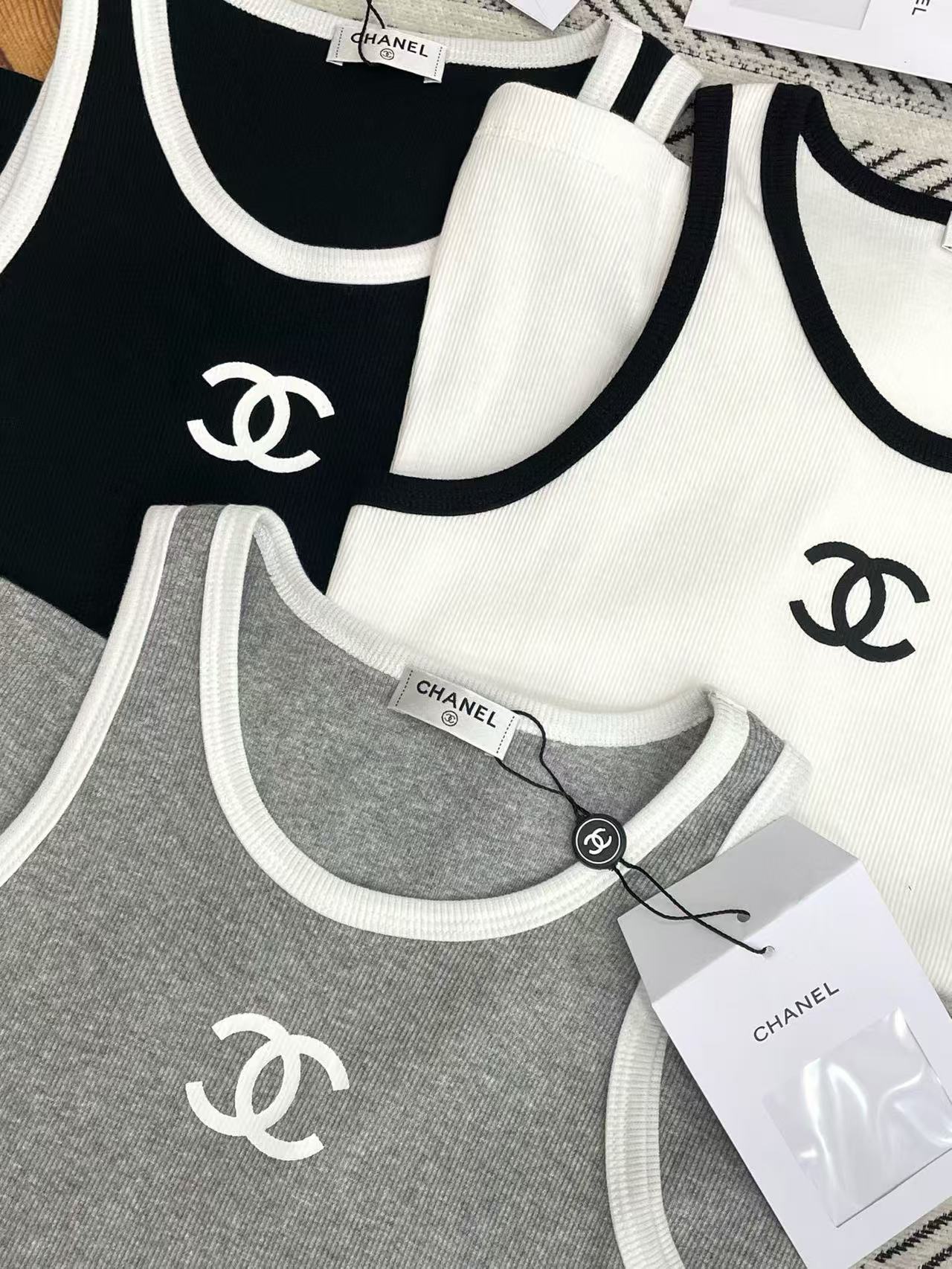 CHANE1 シンプルダブルCベストTシャツ【50%割引+送料無料】
