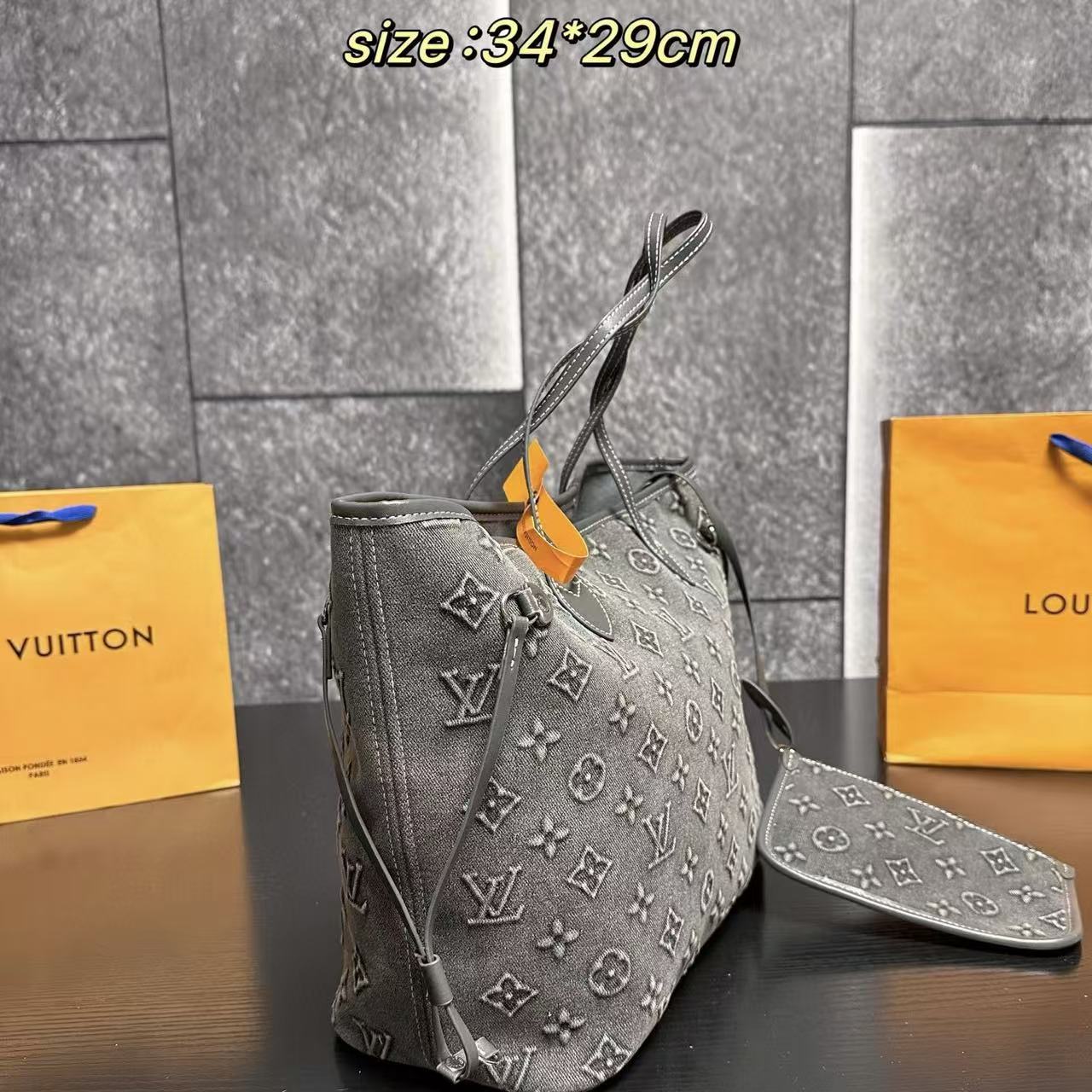 LVデニム刺繍トートバッグ【50％割引+送料無料】