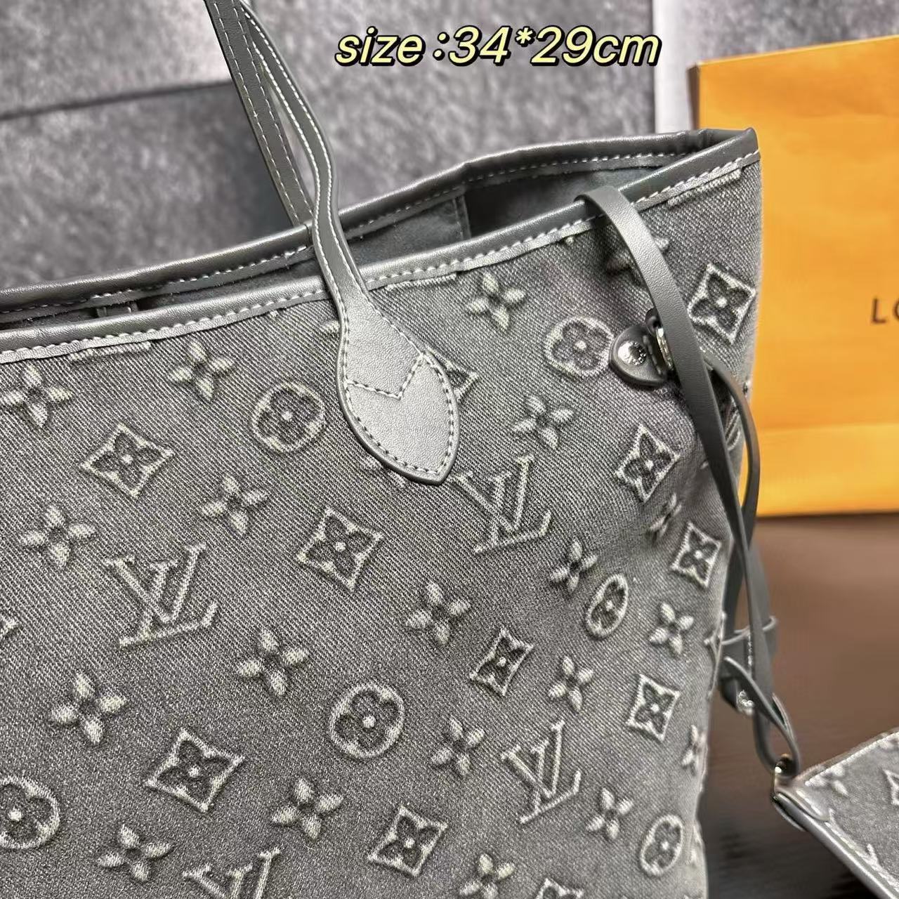 LVデニム刺繍トートバッグ【50％割引+送料無料】