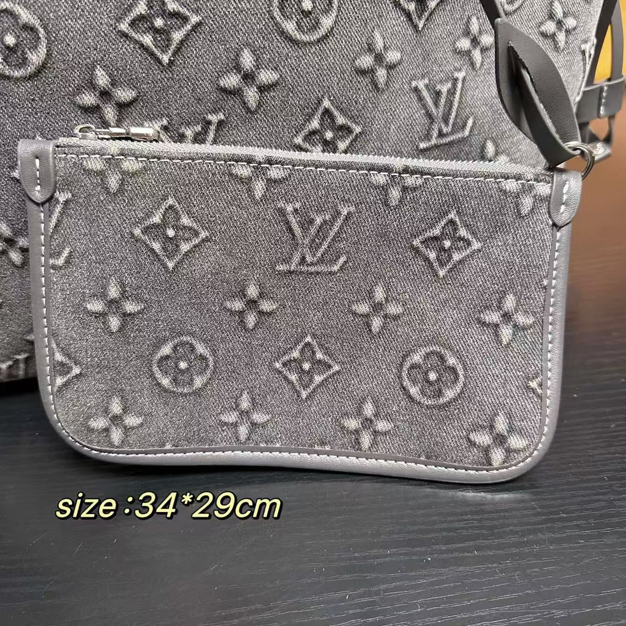 LVデニム刺繍トートバッグ【50％割引+送料無料】