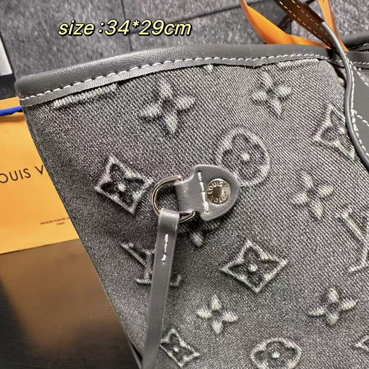 LVデニム刺繍トートバッグ【50％割引+送料無料】
