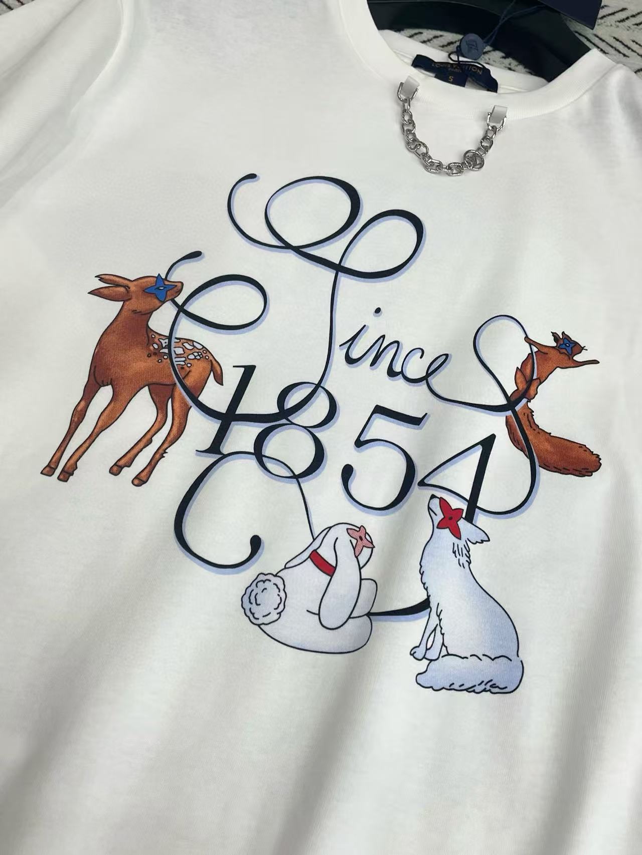 LVレター漫画鹿Tシャツ【50％割引+送料無料】