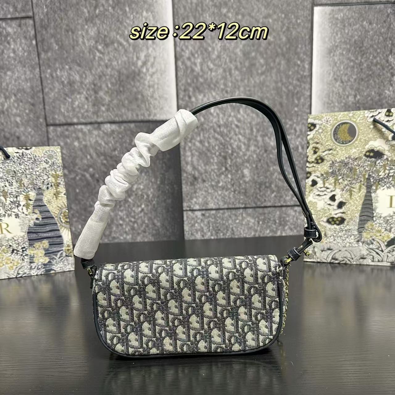 DIOR チェーン ジャカード アンダーアームバッグ【50%割引+送料無料】