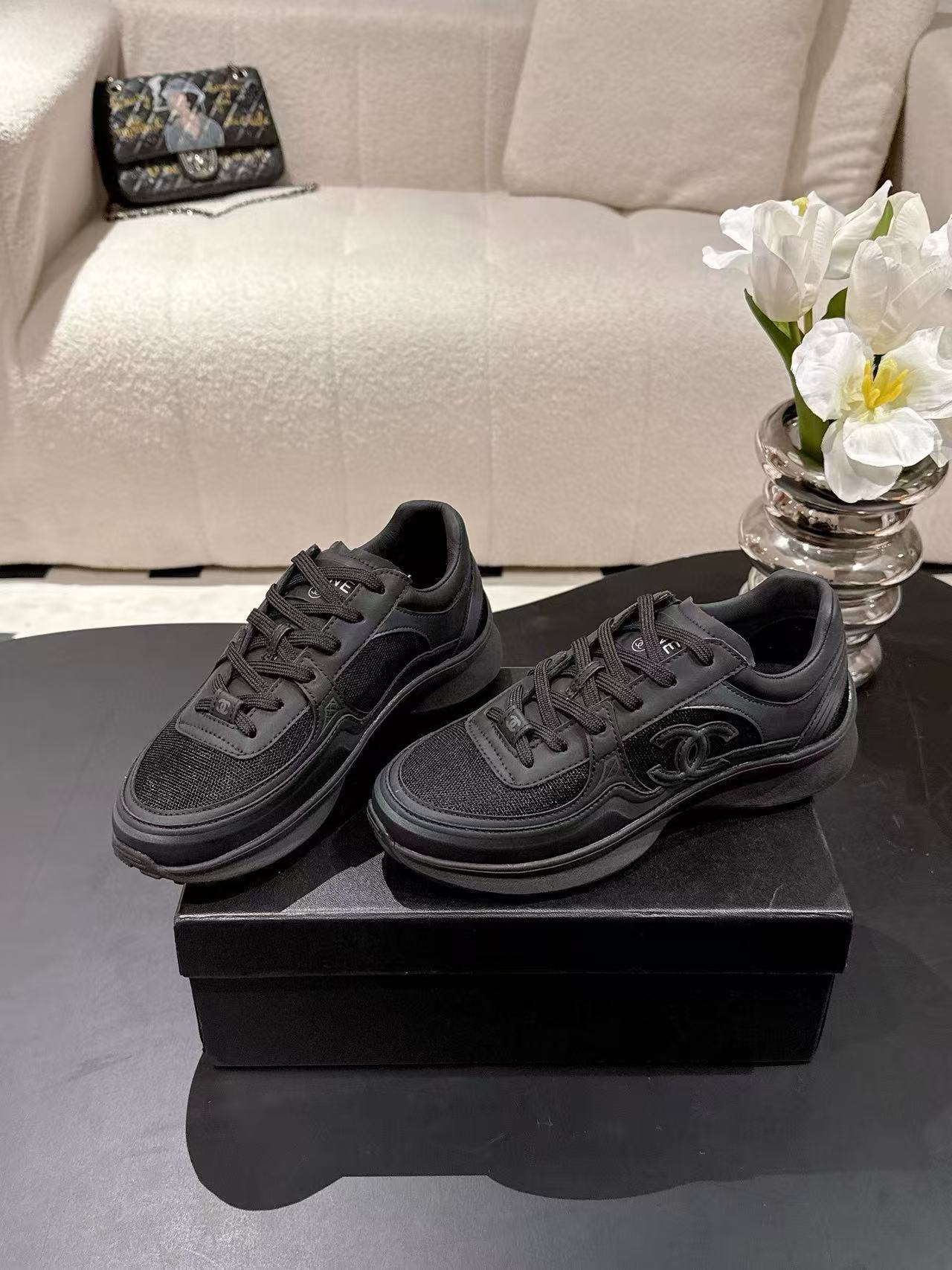 CHANE1 高品質ダブルCスニーカー【50％割引+送料無料】