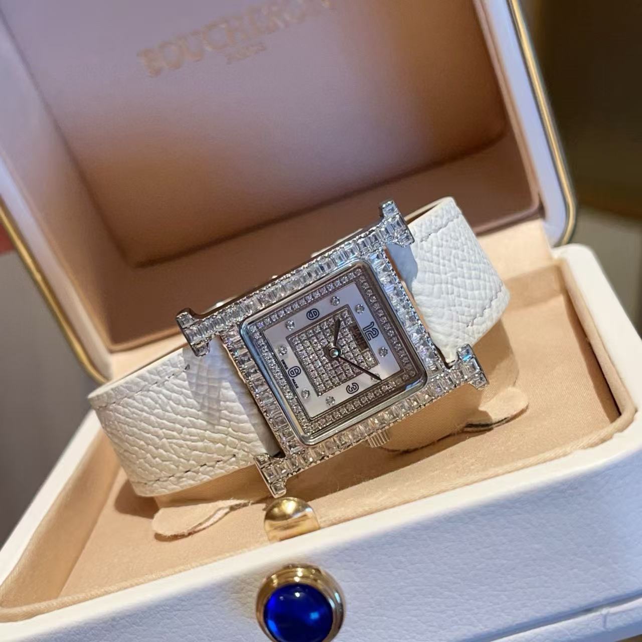 HERME5 高品質ダイヤモンドセット Hストラップ レディースウォッチ【50％割引+送料無料】