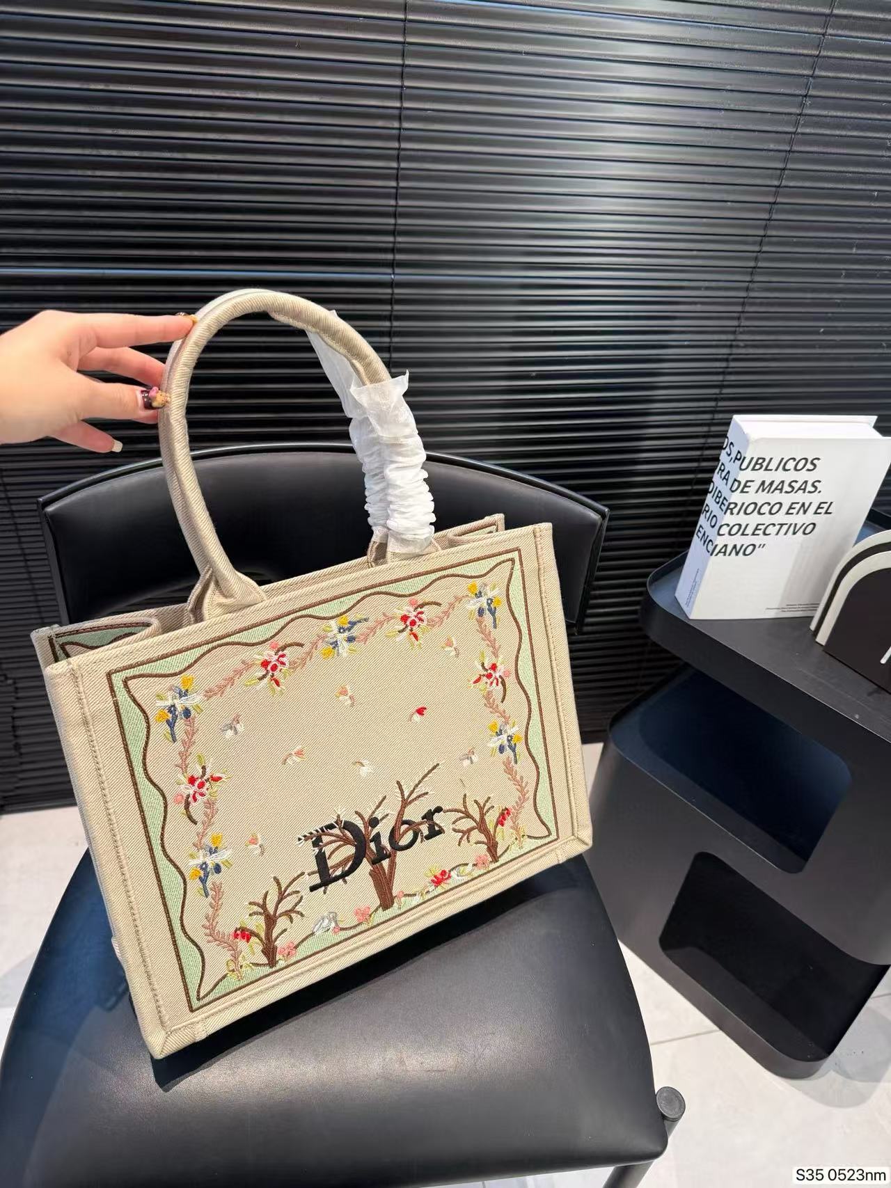 DI0R刺繍プリントハンドバッグ【 50%割引+送料無料】