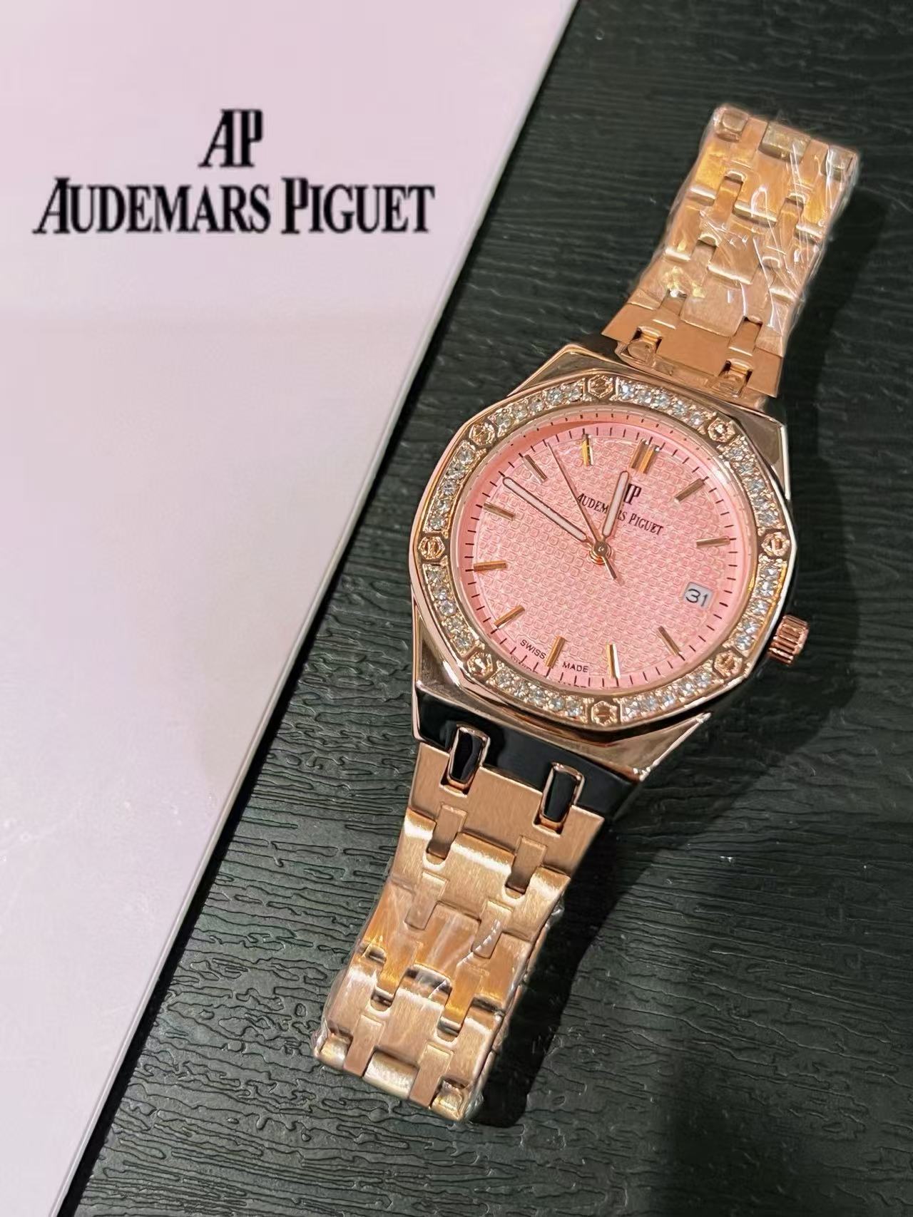 Audemarsp1gue八角形のダイヤモンドスチールブレスレットレディース腕時計【50％割引+送料無料】