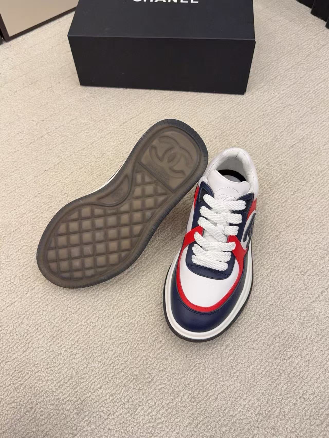 CHANE1 高品質ダブルCカラーブロックカジュアルシューズ【50％割引+送料無料】