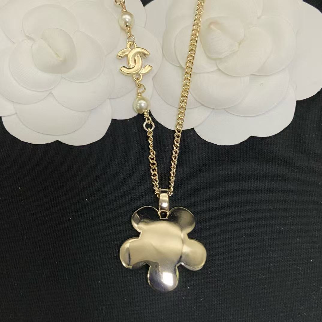 CHANE1 ダブルC ブルーフラワーネックレス【50%割引+送料無料】